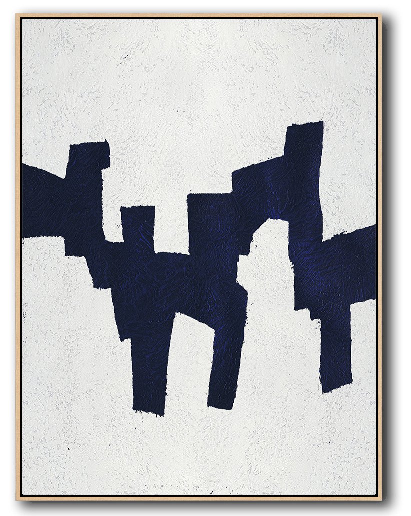 Navy Blue Minimal Art #NV122B